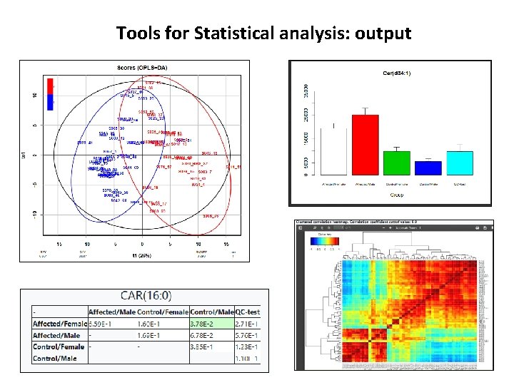 Tools for Statistical analysis: output 