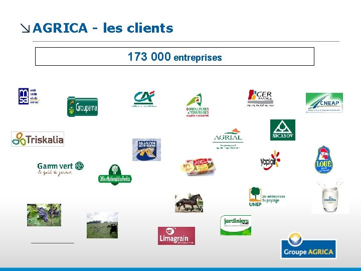 ↘ AGRICA - les clients 173 000 entreprises 03 votre retraite complémentaire 