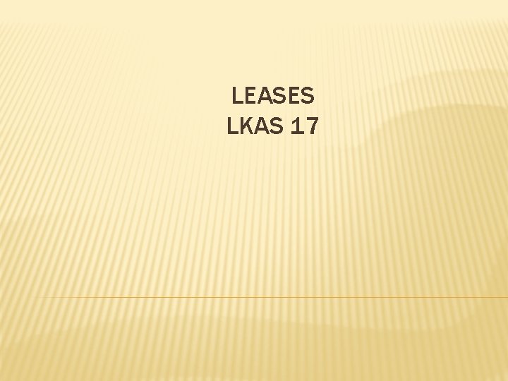 LEASES LKAS 17 