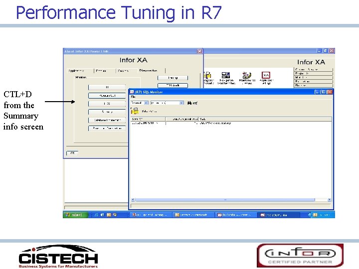 Performance Tuning in R 7 CTL+D from the Summary info screen 