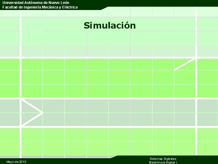 Universidad Autónoma de Nuevo León Facultad de Ingeniería Mecánica y Eléctrica Simulación Mayo de