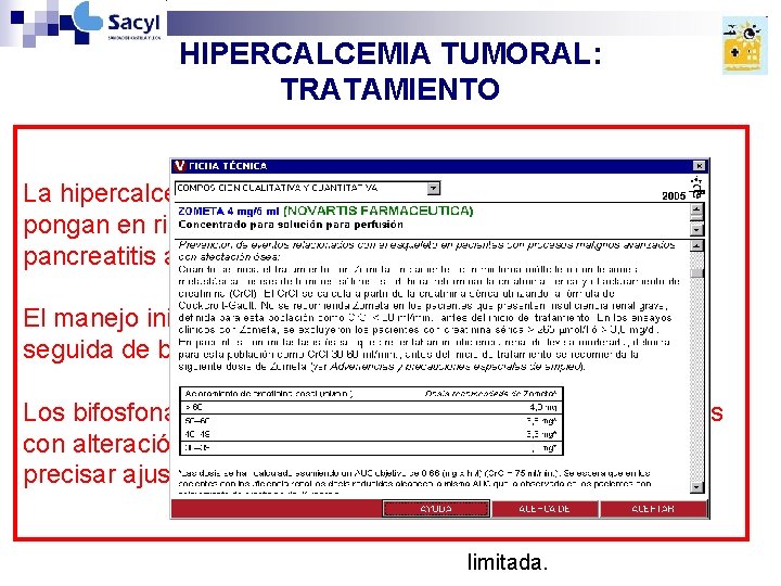 HIPERCALCEMIA TUMORAL: TRATAMIENTO n A CORTO PLAZO: n A LARGO PLAZO: ¨ Hidratación: imp. HIPERCALCEMIA TUMORAL: TRATAMIENTO n A CORTO PLAZO: n A LARGO PLAZO: ¨ Hidratación: imp.