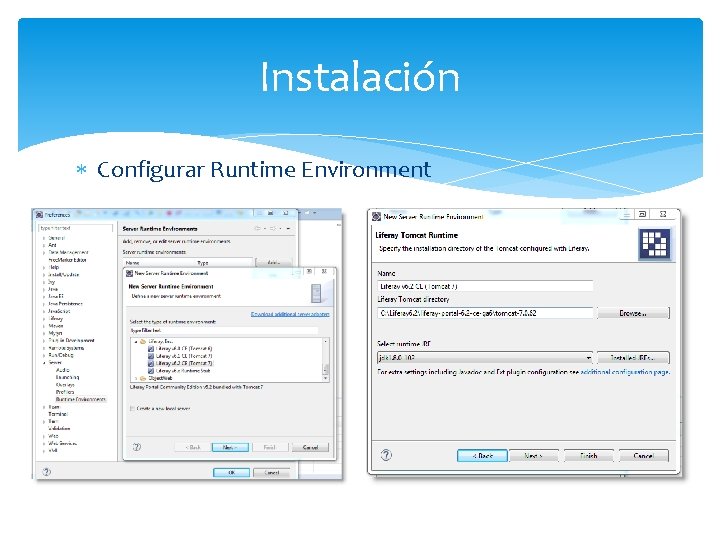 Instalación Configurar Runtime Environment 