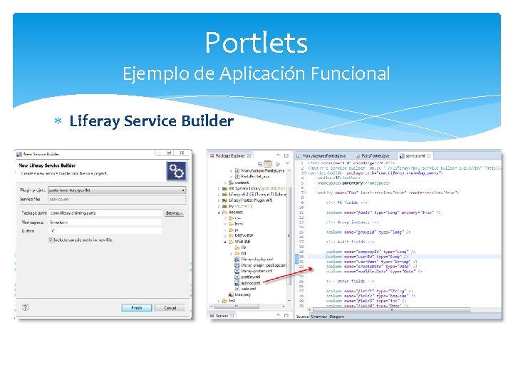 Portlets Ejemplo de Aplicación Funcional Liferay Service Builder 