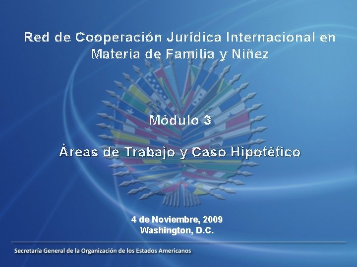 Red de Cooperación Jurídica Internacional en Materia de Familia y Niñez Módulo 3 Áreas