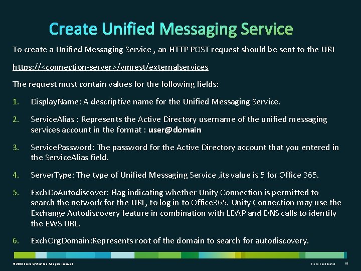 To create a Unified Messaging Service , an HTTP POST request should be sent