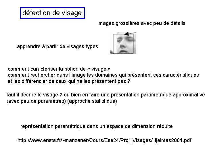 détection de visage images grossières avec peu de détails apprendre à partir de visages