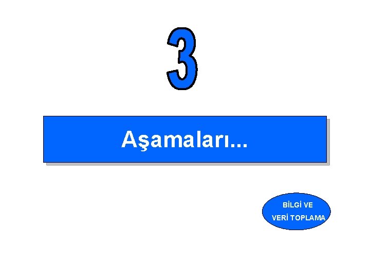 Aşamaları. . . BİLGİ VE VERİ TOPLAMA 