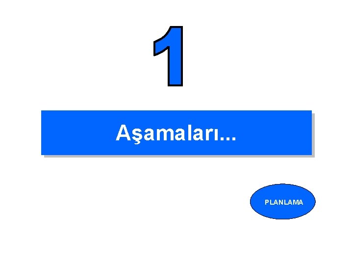 Aşamaları. . . PLANLAMA 