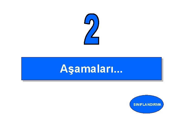 Aşamaları. . . SINIFLANDIRMA 