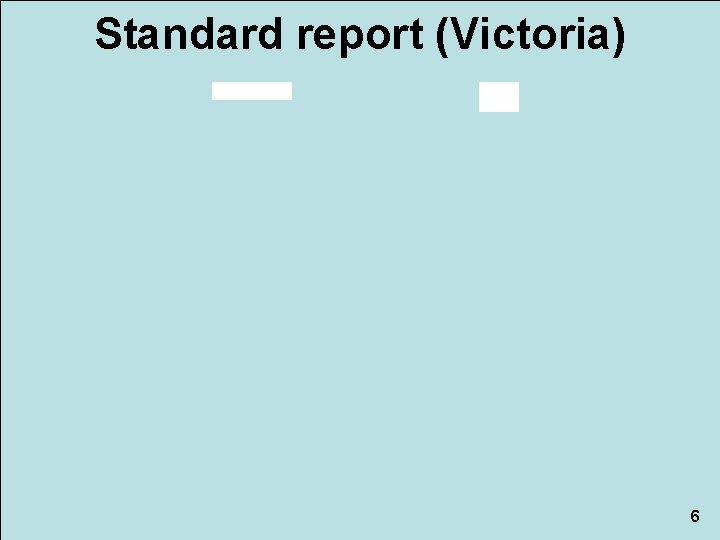 Standard report (Victoria) 6 