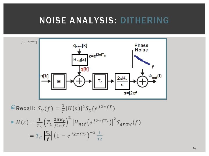 NOISE ANALYSIS: DITHERING [1, Perrott] 18 