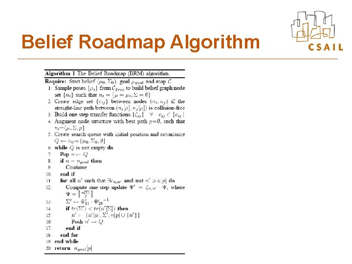 Belief Roadmap Algorithm 