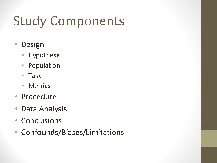 Conducting a User Study HumanComputer Interaction Overview Usability