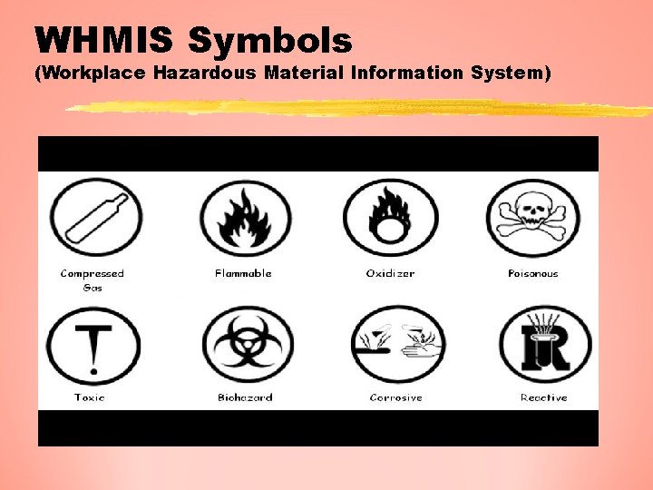 WHMIS Symbols (Workplace Hazardous Material Information System) 