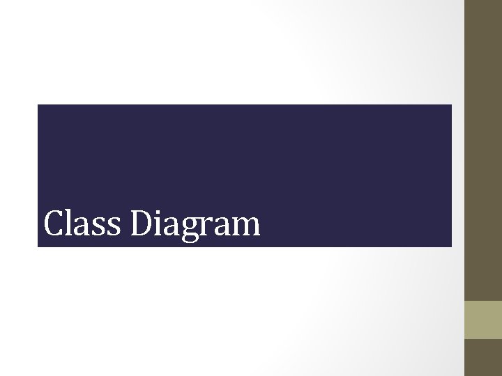 Class Diagram Lecture # 1 