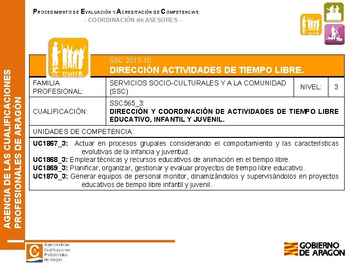 PROCEDIMIENTO DE EVALUACIÓN Y ACREDITACIÓN DE COMPETENCIAS. - COORDINACIÓN de ASESORES - AGENCIA DE PROCEDIMIENTO DE EVALUACIÓN Y ACREDITACIÓN DE COMPETENCIAS. - COORDINACIÓN de ASESORES - AGENCIA DE