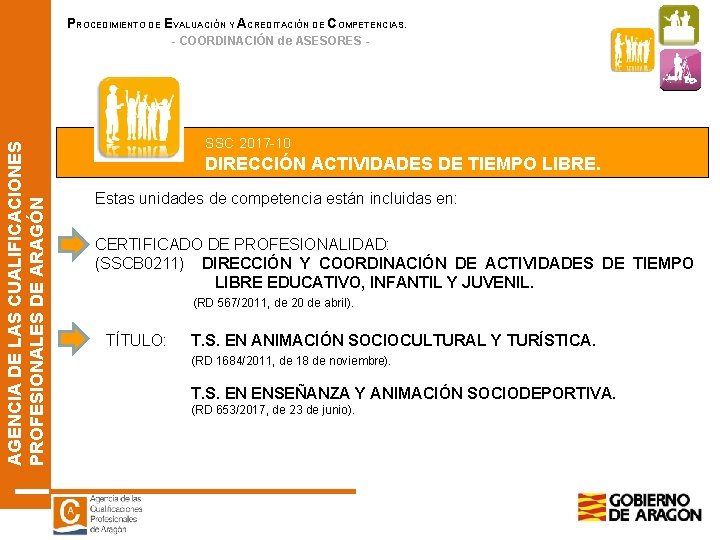 PROCEDIMIENTO DE EVALUACIÓN Y ACREDITACIÓN DE COMPETENCIAS. AGENCIA DE LAS CUALIFICACIONES PROFESIONALES DE ARAGÓN PROCEDIMIENTO DE EVALUACIÓN Y ACREDITACIÓN DE COMPETENCIAS. AGENCIA DE LAS CUALIFICACIONES PROFESIONALES DE ARAGÓN