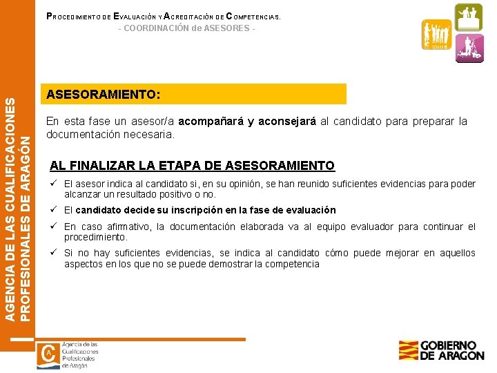 PROCEDIMIENTO DE EVALUACIÓN Y ACREDITACIÓN DE COMPETENCIAS. AGENCIA DE LAS CUALIFICACIONES PROFESIONALES DE ARAGÓN PROCEDIMIENTO DE EVALUACIÓN Y ACREDITACIÓN DE COMPETENCIAS. AGENCIA DE LAS CUALIFICACIONES PROFESIONALES DE ARAGÓN