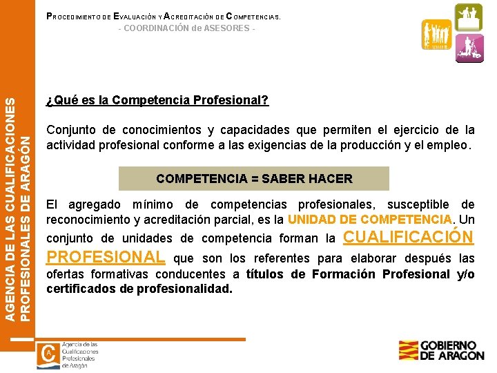 PROCEDIMIENTO DE EVALUACIÓN Y ACREDITACIÓN DE COMPETENCIAS. AGENCIA DE LAS CUALIFICACIONES PROFESIONALES DE ARAGÓN PROCEDIMIENTO DE EVALUACIÓN Y ACREDITACIÓN DE COMPETENCIAS. AGENCIA DE LAS CUALIFICACIONES PROFESIONALES DE ARAGÓN