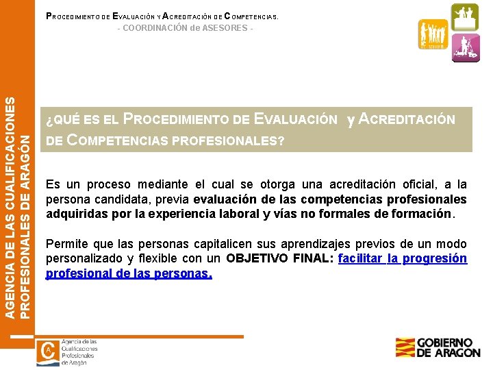 PROCEDIMIENTO DE EVALUACIÓN Y ACREDITACIÓN DE COMPETENCIAS. AGENCIA DE LAS CUALIFICACIONES PROFESIONALES DE ARAGÓN PROCEDIMIENTO DE EVALUACIÓN Y ACREDITACIÓN DE COMPETENCIAS. AGENCIA DE LAS CUALIFICACIONES PROFESIONALES DE ARAGÓN