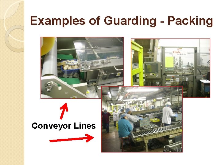 Examples of Guarding - Packing Conveyor Lines 