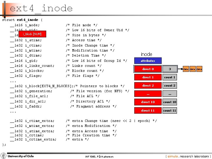 ext 4_inode struct ext 4_inode { __le 16 i_mode; /* File mode */ __le