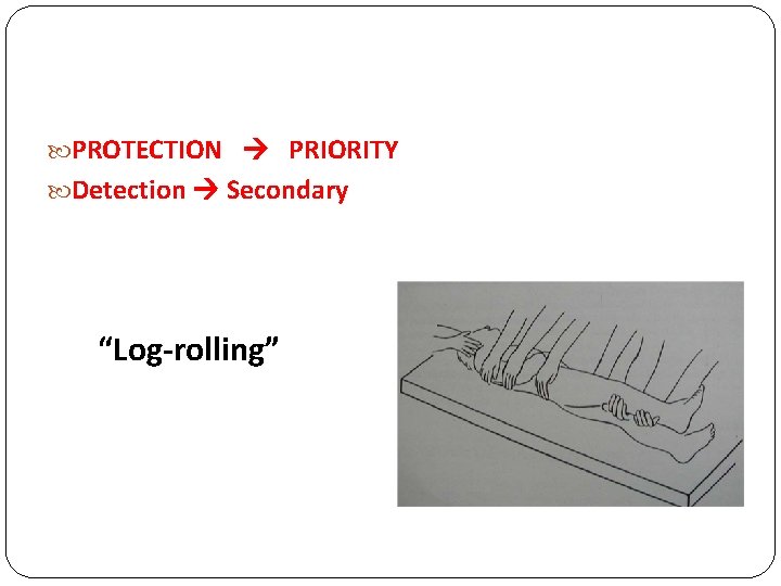  PROTECTION PRIORITY Detection Secondary “Log-rolling” 