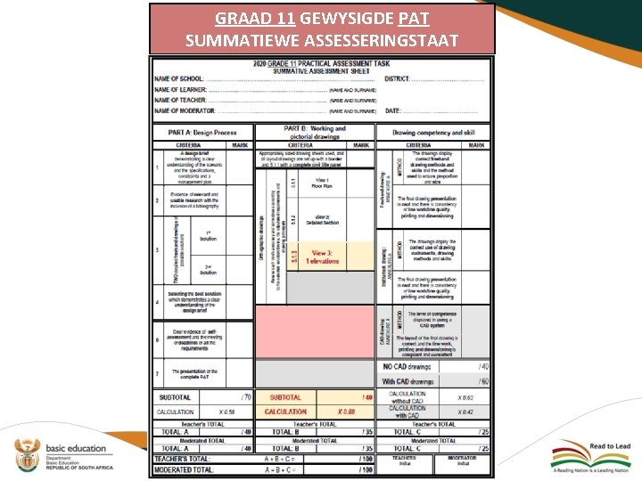 GRAAD 11 GEWYSIGDE PAT SUMMATIEWE ASSESSERINGSTAAT 
