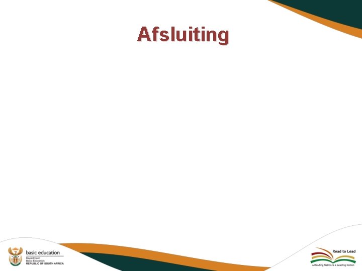 Afsluiting 