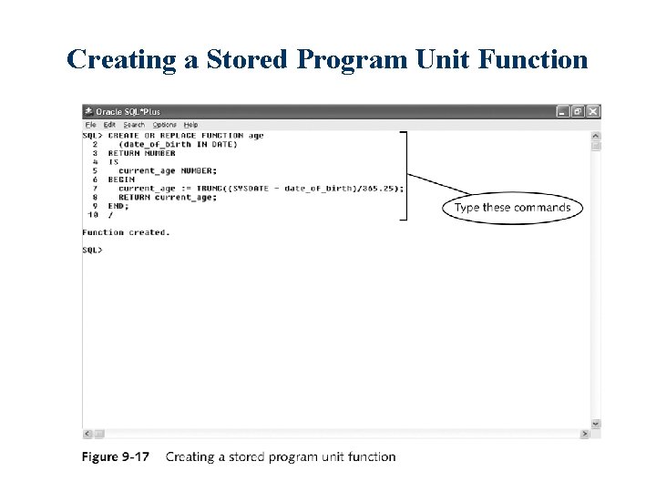 Creating a Stored Program Unit Function 13 