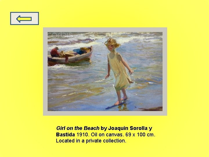 Girl on the Beach by Joaquin Sorolla y Bastida 1910. Oil on canvas. 69