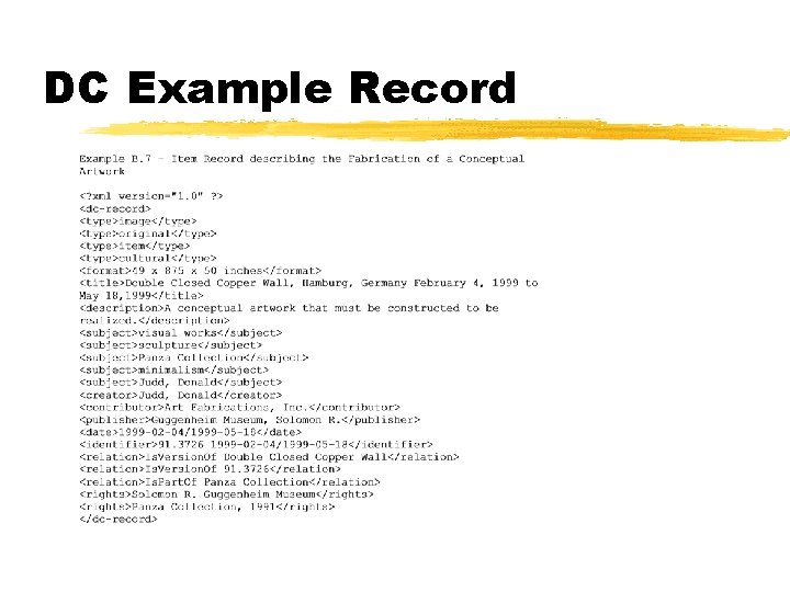 DC Example Record DC Example Record
