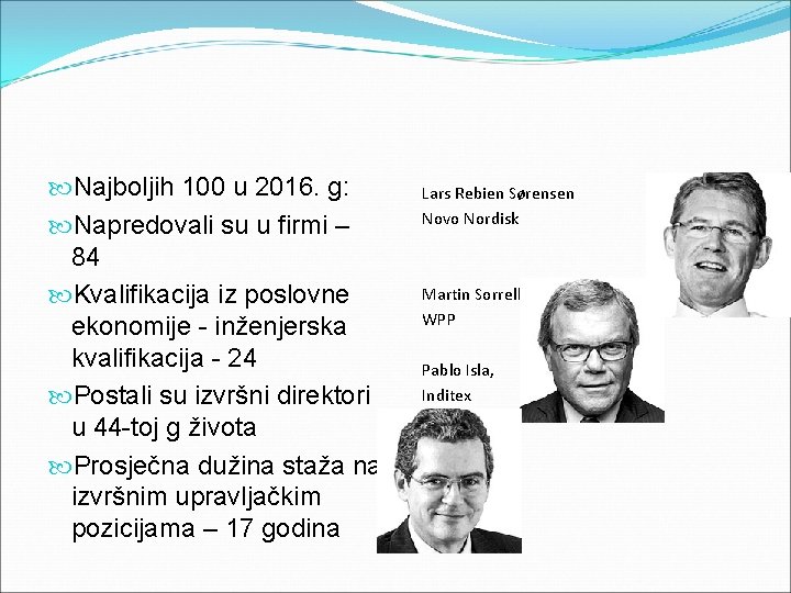  Najboljih 100 u 2016. g: Napredovali su u firmi – 84 Kvalifikacija iz