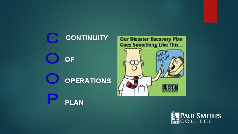 CONTINUITY OF OPERATIONS PLAN 