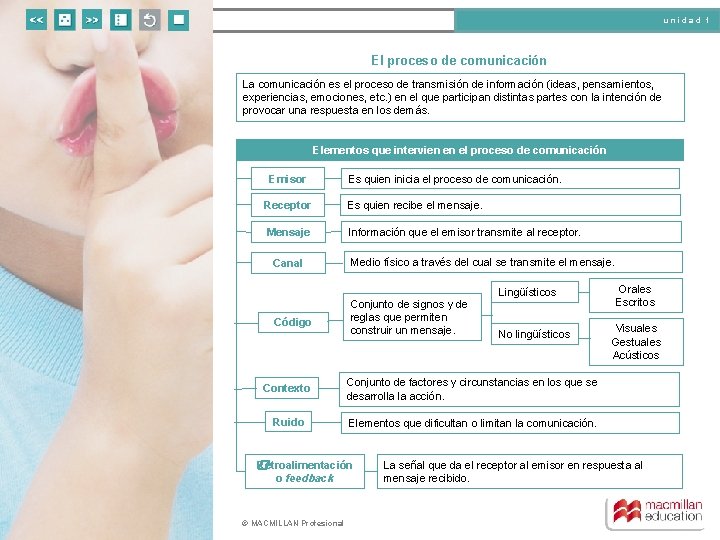 unidad 1 El proceso de comunicación La comunicación es el proceso de transmisión de