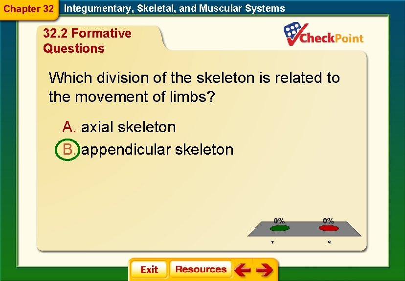 Chapter 32 Integumentary, Skeletal, and Muscular Systems 32. 2 Formative Questions Which division of