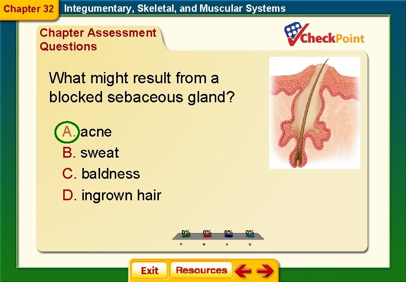 Chapter 32 Integumentary, Skeletal, and Muscular Systems Chapter Assessment Questions What might result from