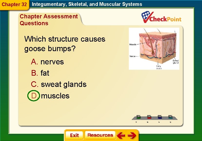 Chapter 32 Integumentary, Skeletal, and Muscular Systems Chapter Assessment Questions Which structure causes goose