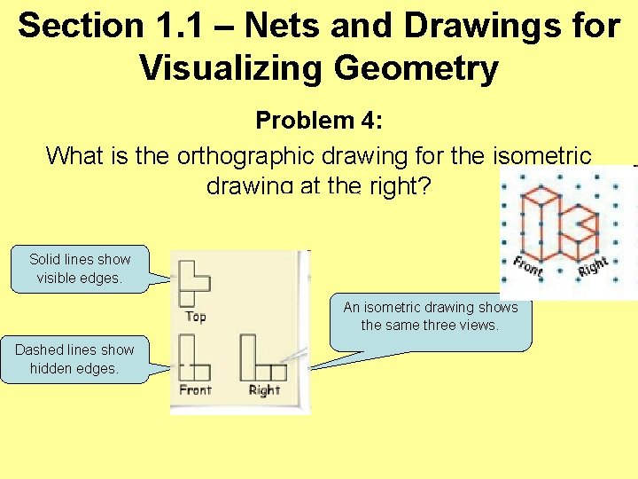 Section 1. 1 – Nets and Drawings for Visualizing Geometry Problem 4: What is