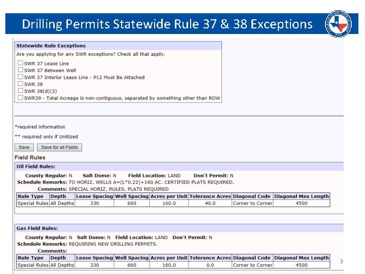 Drilling Permits Statewide Rule 37 & 38 Exceptions Railroad Commission of Texas | June