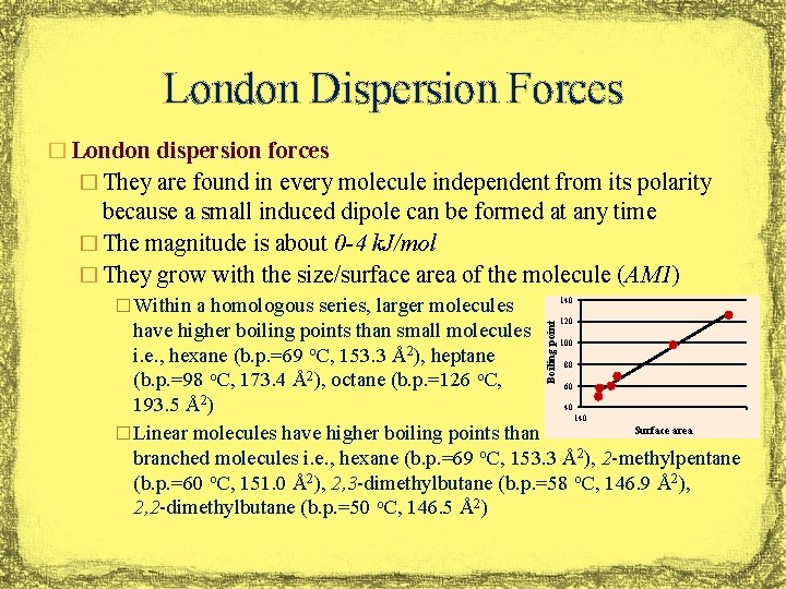 London Dispersion Forces � London dispersion forces � They are found in every molecule