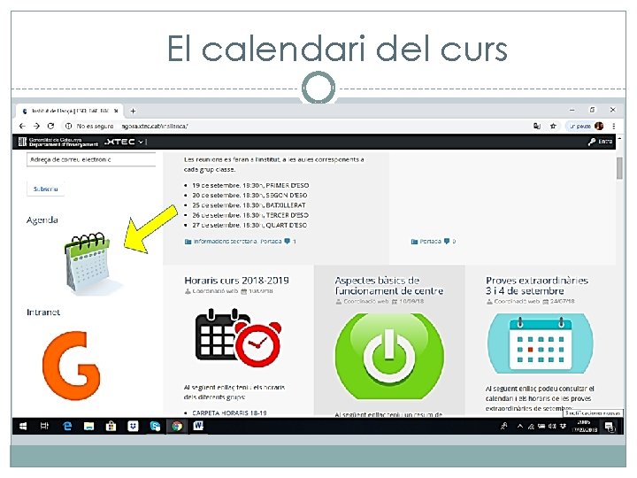 El calendari del curs 