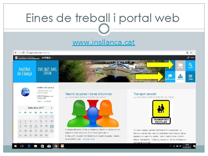 Eines de treball i portal web www. insllanca. cat 