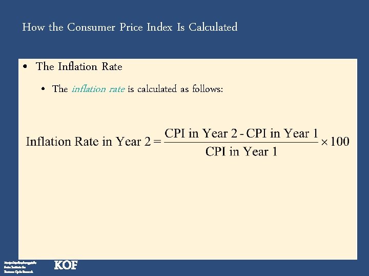 How the Consumer Price Index Is Calculated • The Inflation Rate • The inflation