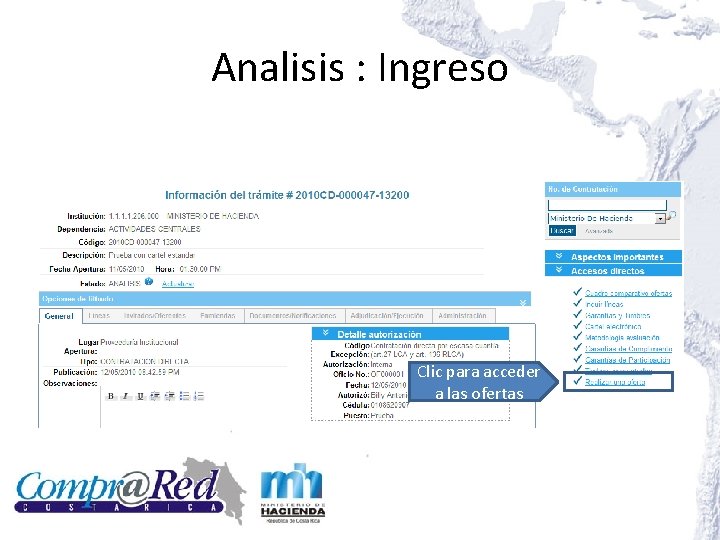 Analisis : Ingreso Clic para acceder a las ofertas 