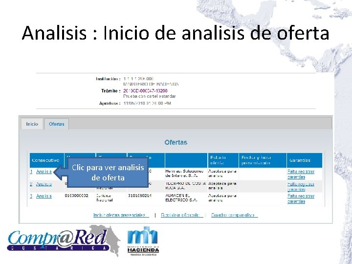 Analisis : Inicio de analisis de oferta Clic para ver analisis de oferta 