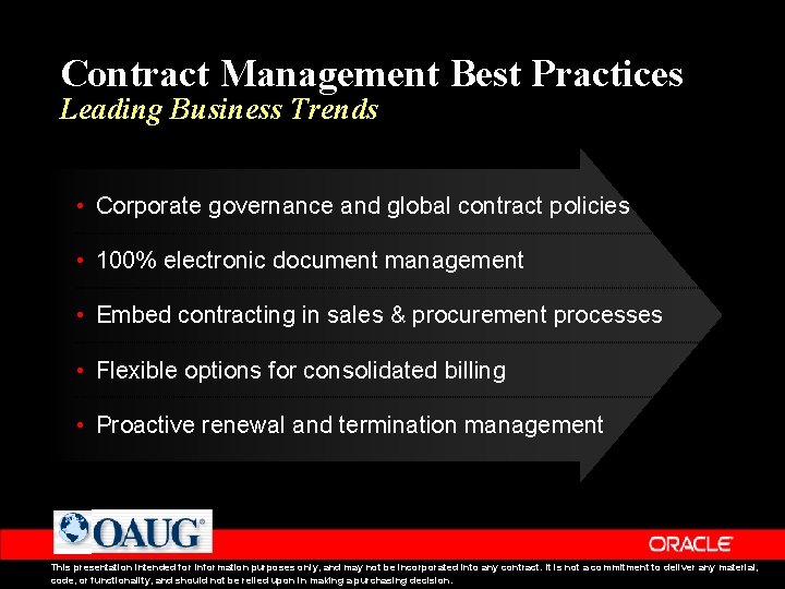 Contract Management Best Practices Leading Business Trends • Corporate governance and global contract policies