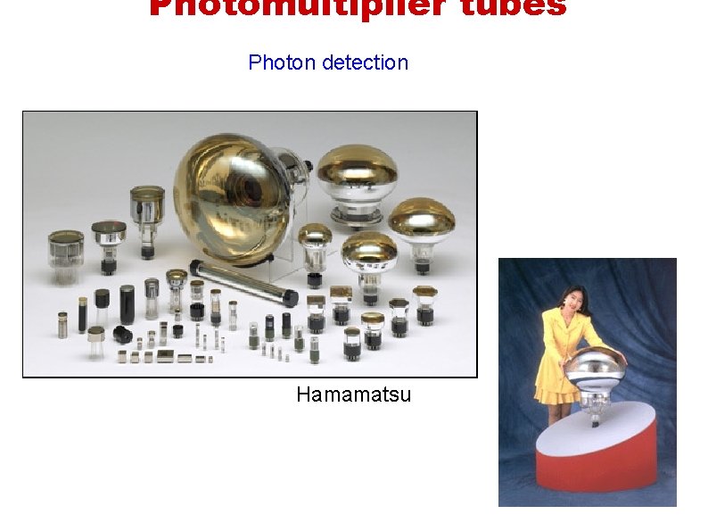 Photomultiplier tubes Photon detection Hamamatsu 