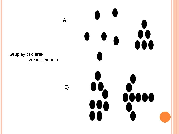 A) Gruplayıcı olarak yakınlık yasası B) 